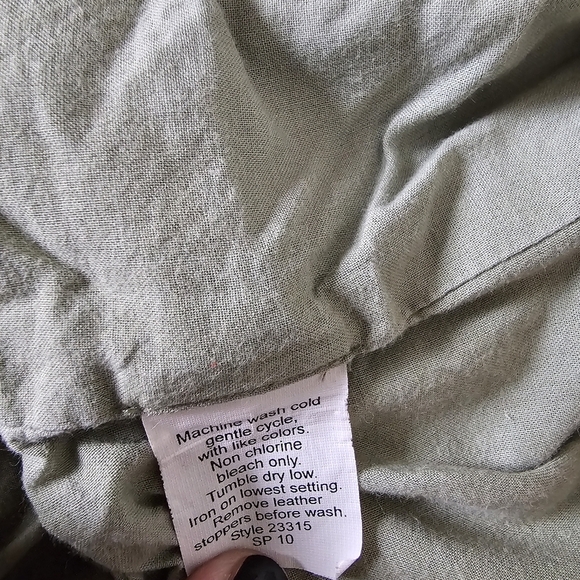 J. Crew women's jacket raincoat army green olive size 2 drawstring waist pockets - Picture 7 of 8